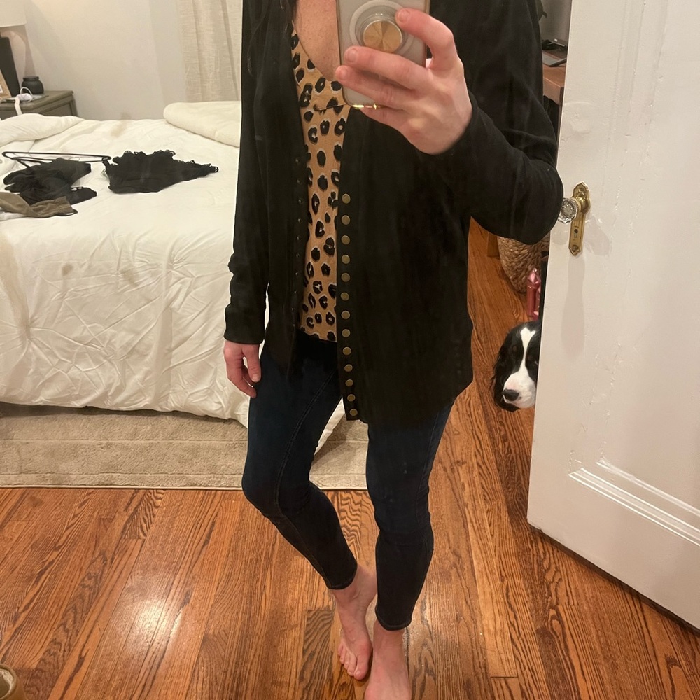 Black Button-Up Cardigan
